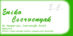 eniko cservenyak business card